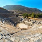 Amphitheater Coliseum in ancient city Ephesus